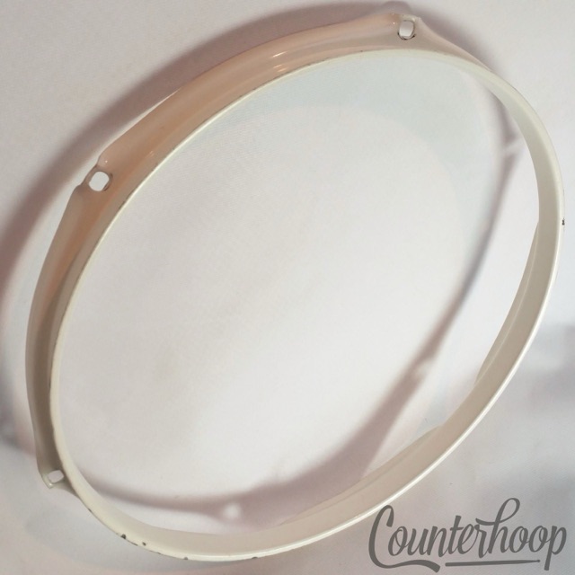 Pearl 12"Tom Drum Rim/Hoop 6-Hole Batter/Resonant Triple Flange White Powdercoat — main photograph