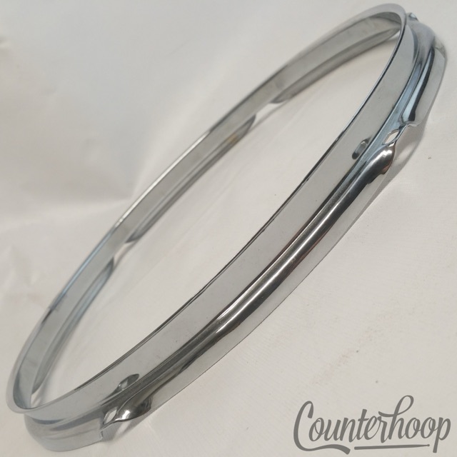 Ludwig 13" Tom Drum Rim/Hoop 6-Hole Batter Triple Flange Chrome Vintage 60s — main photograph