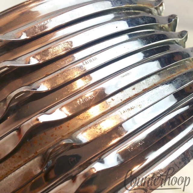 Pearl 7x 13" Tom Drum Rims/Hoops 6-Hole Batter/Resonant Triple Flange Lot Taiwan — main photograph