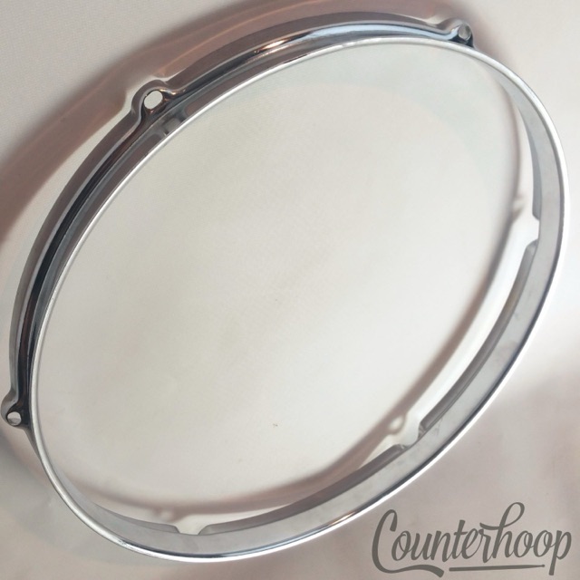 Rogers Tall-Boy 13"Tom Drum Rim/Hoop 6-Hole Triple Flange Chrome Vintage 50s USA — main photograph