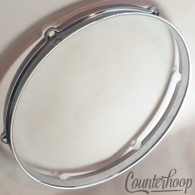 Rogers Tall-Boy 13"Tom Drum Rim/Hoop 6-Hole Triple Flange Chrome Vintage 50s USA — main photograph