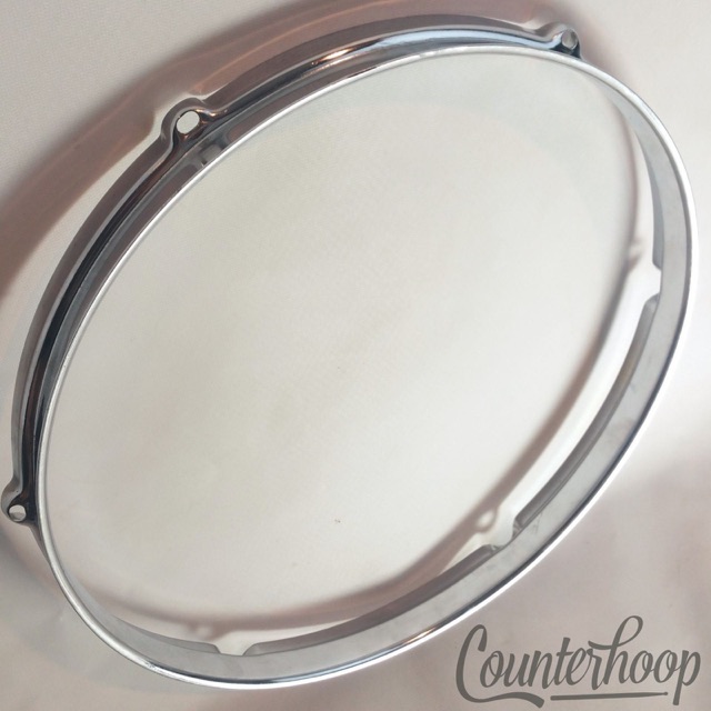 Rogers Tall-Boy 13"Tom Drum Rim/Hoop 6-Hole Triple Flange Chrome Vintage 50s USA — main photograph