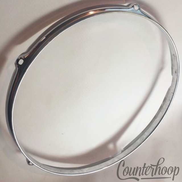 MIJ Tall-Boy 13"Tom Drum Rim/Hoop Triple Flange Chrome 5-Hole Vintage 60s Pearl — main photograph