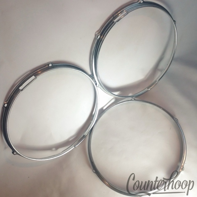 Pearl 3x 14" Snare Resonant Drum Rims/Hoops Triple Flange 6-Hole Stick-Saver* — main photograph