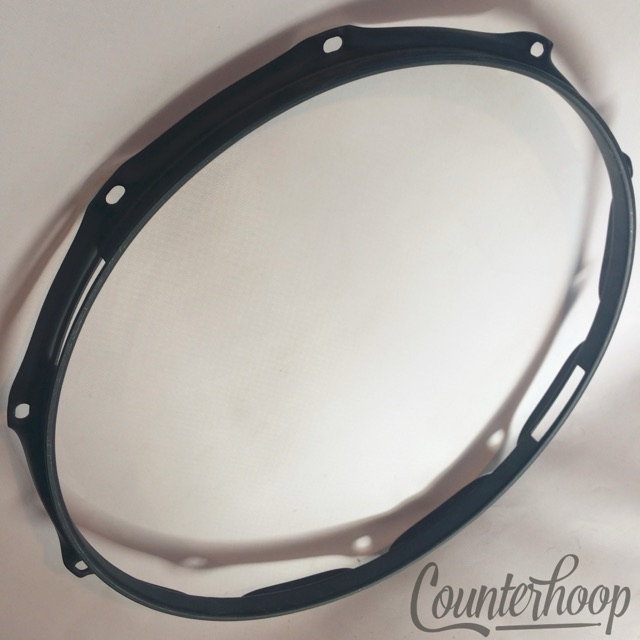 Pearl 14"Rim/Hoop 10Lug Snare Drum Resonant Black Powdercoat* — main photograph