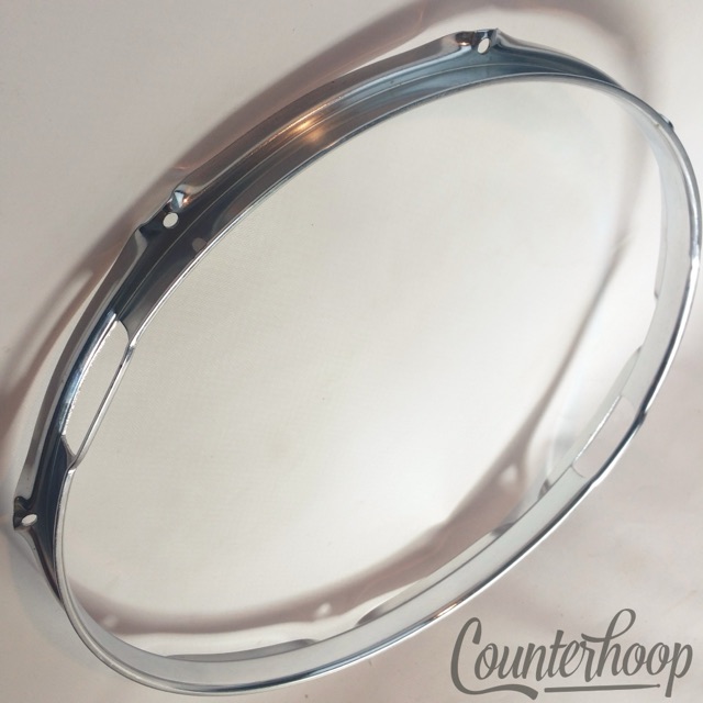 Ludwig 14"Rim/Hoop 8Lug-Hole Snare Drum Resonant Chrome Jazz Festival Vintage60s — main photograph
