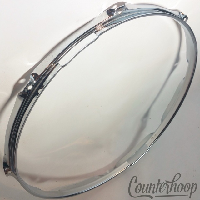 Ludwig 14"Rim/Hoop 8Lug-Hole Snare Drum Resonant Jazz Festival Chrome Vintage60s — main photograph