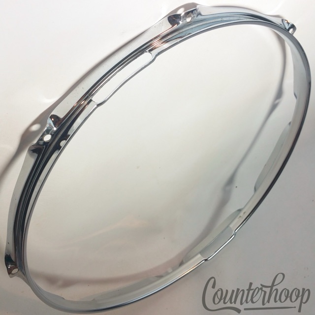Ludwig 14"Rim/Hoop 8Lug-Hole Snare Drum Resonant Jazz Festival Chrome Vintage60s — main photograph