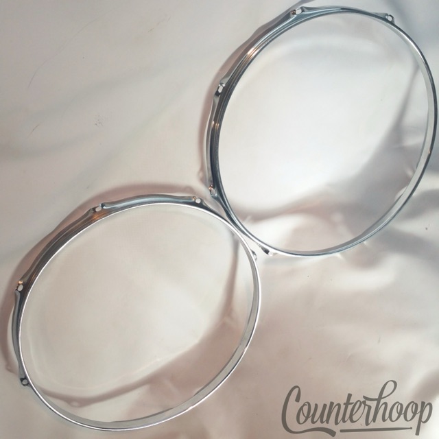 Ludwig 2x 14" Rims/Hoops 8Lug-Hole Snare/Floor Tom Drum Batter/Resonant Set 60s — main photograph