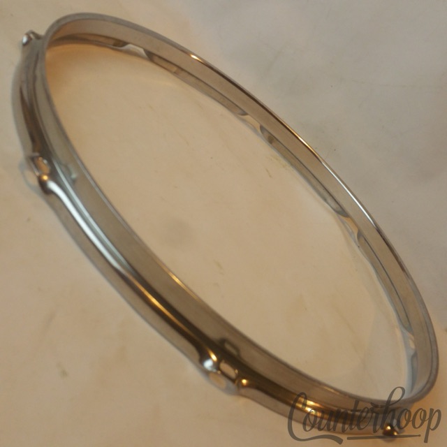 Ludwig 14"Rim/Hoop 8-Lug-Hole Snare/Floor Tom Drum Batter Chrome Vintage 60s USA — main photograph