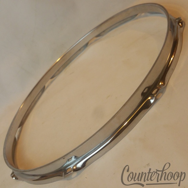 Ludwig 14"Rim/Hoop 8-Lug-Hole Snare/Floor Tom Drum Batter Chrome USA Vintage 60s — main photograph