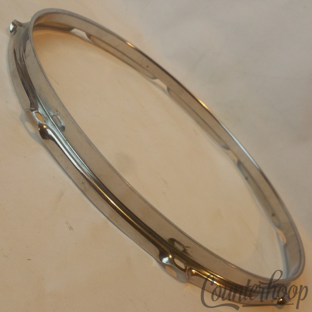 Ludwig 14"Rim/Hoop 8-Lug-Hole Snare/Floor Tom Drum Batter Vintage 60s Chrome USA — main photograph