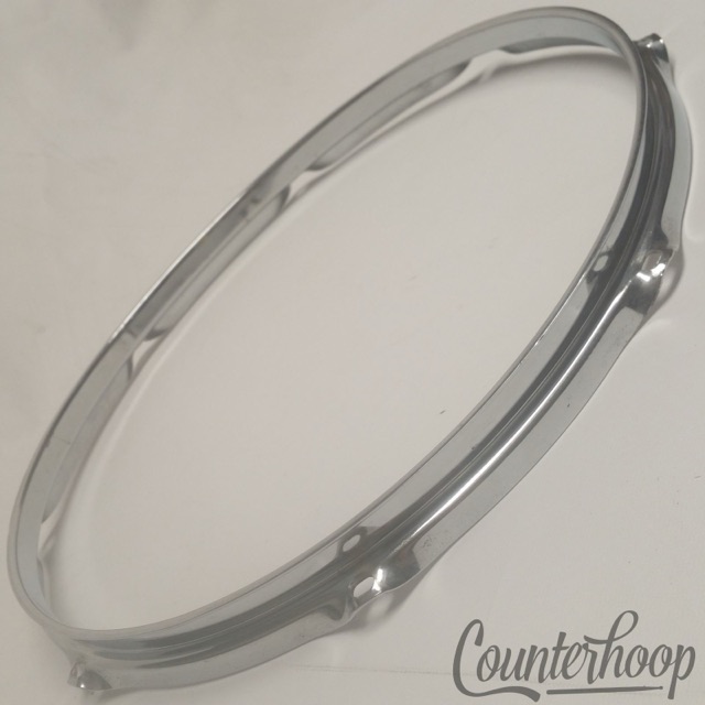 Ludwig 14"Rim/Hoop 8-Lug-Hole Snare/Floor Tom Drum Batter Vintage 60s USA Chrome — main photograph