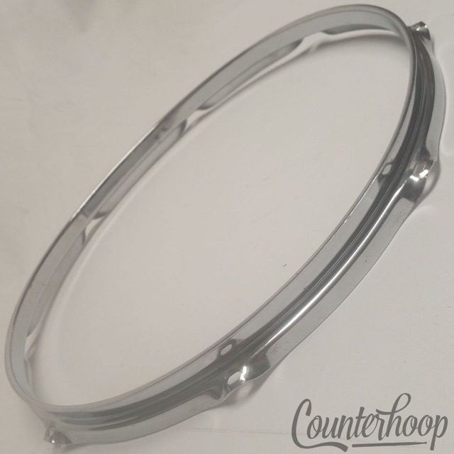 Ludwig 14"Rim/Hoop 8-Lug-Hole Snare/Floor Tom Drum Batter Vintage 60s USA Chrome — main photograph