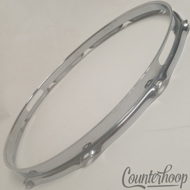 Ludwig 14" Brass Supraphonic Snare Drum Resonant Rim/Hoop COB Vintage 60s 10-Lug — main photograph