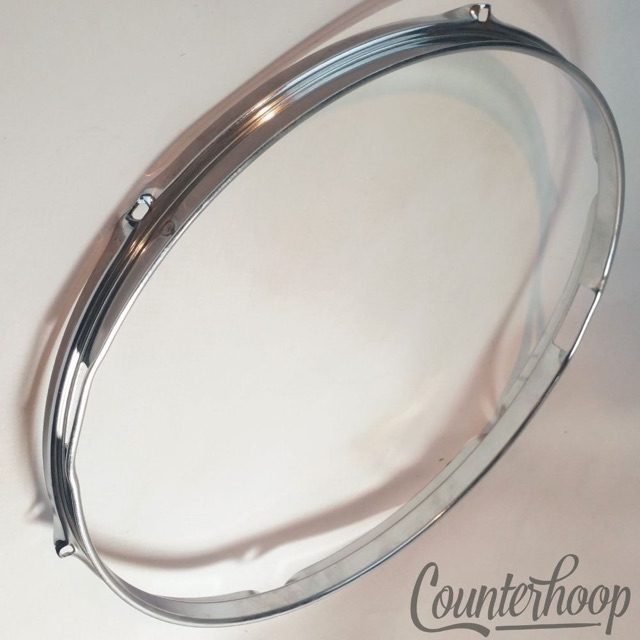Rogers 14" Luxor Snare Drum Resonant Rim/Hoop 6-Lug Triple-Flange 60s Chrome USA — main photograph