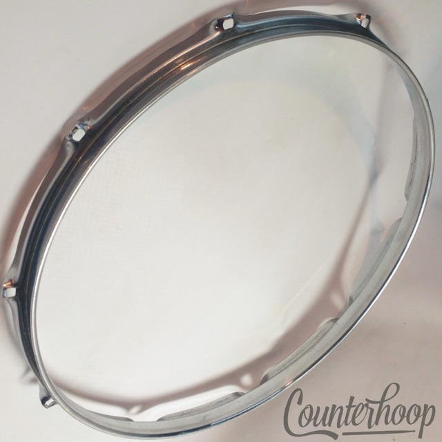 Rogers 14" Dynasonic Snare Drum Batter Rim/Hoop 10Lug Triple-Flange 60s Chrome* — main photograph