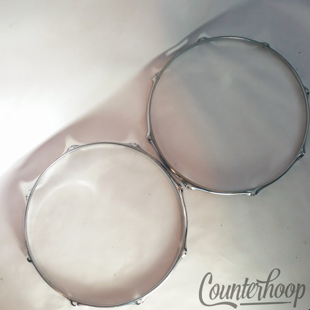 Ludwig 15" Snare/Marching Drum Batter+Resonant Rims/Hoops 8-Lug Chrome 60s Set* — main photograph