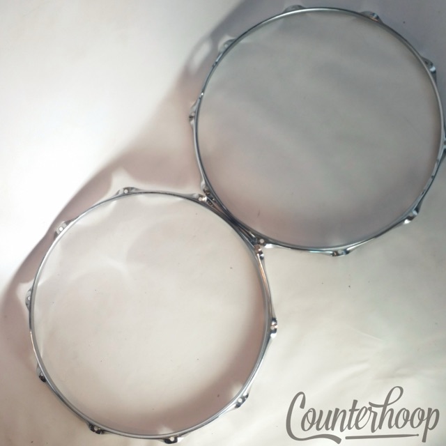 Ludwig 15" Snare/Marching Drum Batter+Resonant Rims/Hoops 10Lug Chrome 60s Set* — main photograph