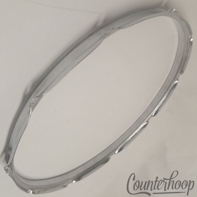 Ludwig 15" Tom/Marching Snare Drum Batter Rim/Hoop 10-Lug Chrome Vintage 60s USA — main photograph