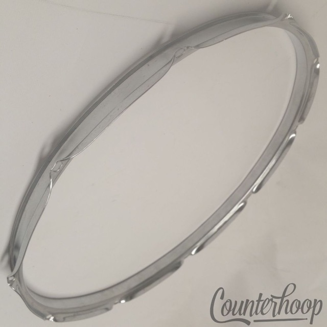 Ludwig 15" Tom/Marching Snare Drum Batter Rim/Hoop 10-Lug Chrome Vintage 60s USA — main photograph