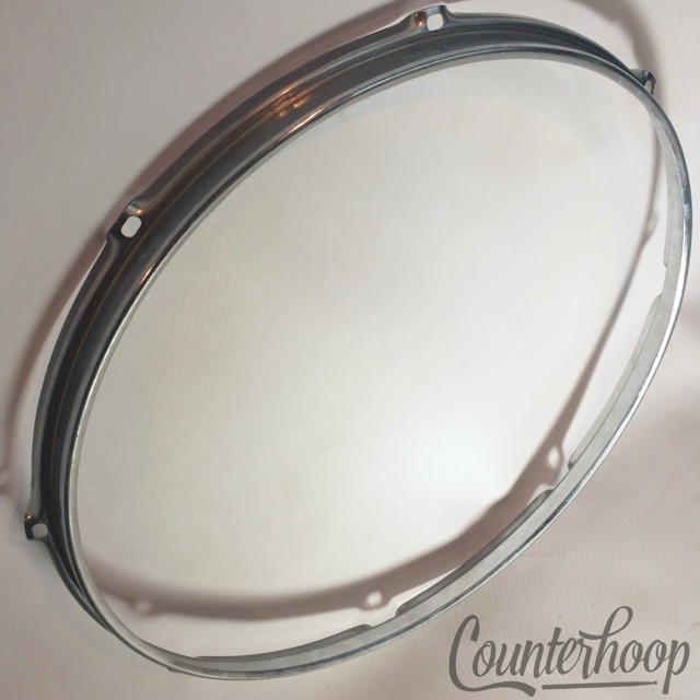 Pearl 16"Floor Tom Drum Batter Rim/Hoop 8-Lug Vintage 60s COS Steel Stick-Saver — main photograph