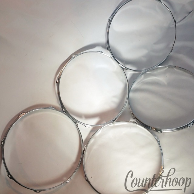 Pearl/Ludwig 5x 16" Floor Tom Drum Batter/Resonant Rims/Hoops 8Lug Vintage Set* — main photograph