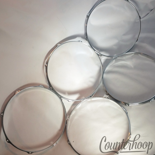 Pearl/Ludwig 5x 16" Floor Tom Drum Batter/Resonant Rims/Hoops 8Lug Vintage Set* — main photograph