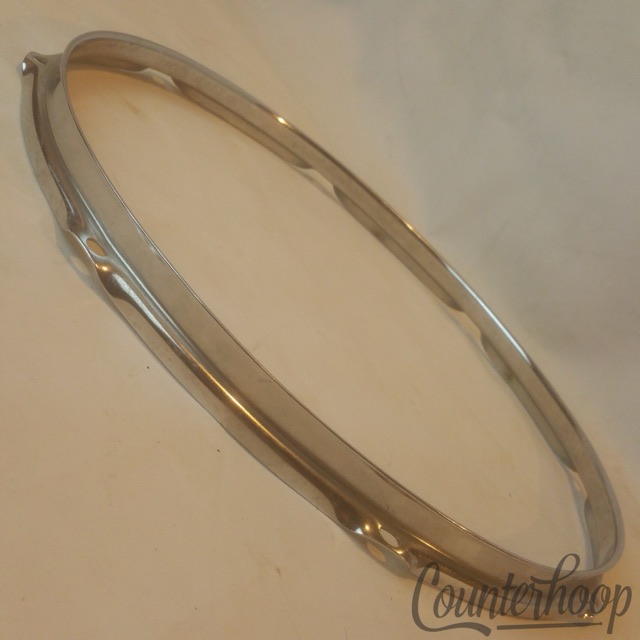 Pearl 16" 8-Lug Floor Tom Drum Batter/Resonant Rim/Hoop Vintage 60s Chrome* — main photograph