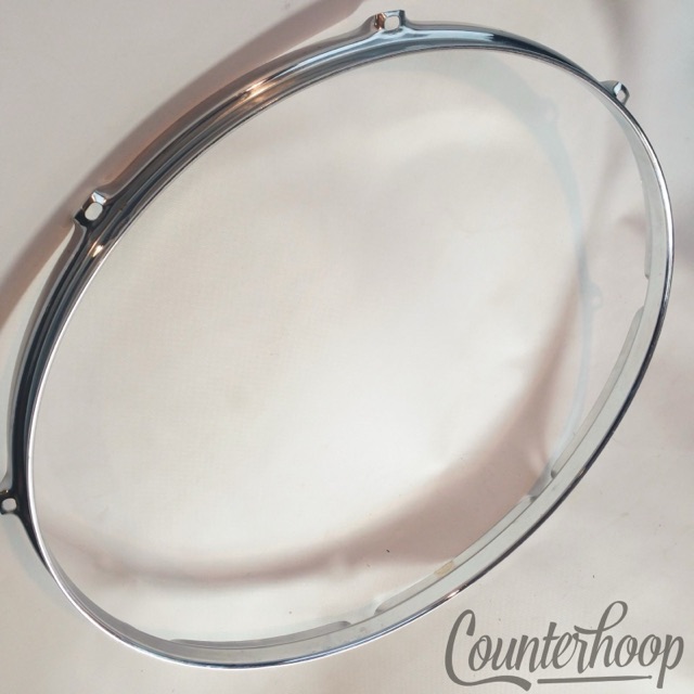 Ludwig 16" Floor Tom Drum Batter/Resonant Rim/Hoop 8-Lug Vintage 70s Chrome USA — main photograph