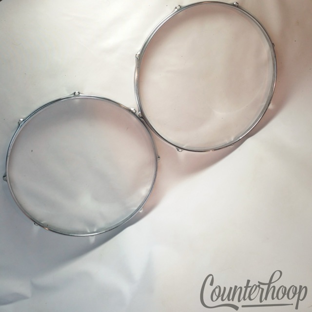 Rogers 2x 16" Floor Tom Drum Batter/Resonant Rims/Hoops 8-Lug 60s Powertone USA — main photograph