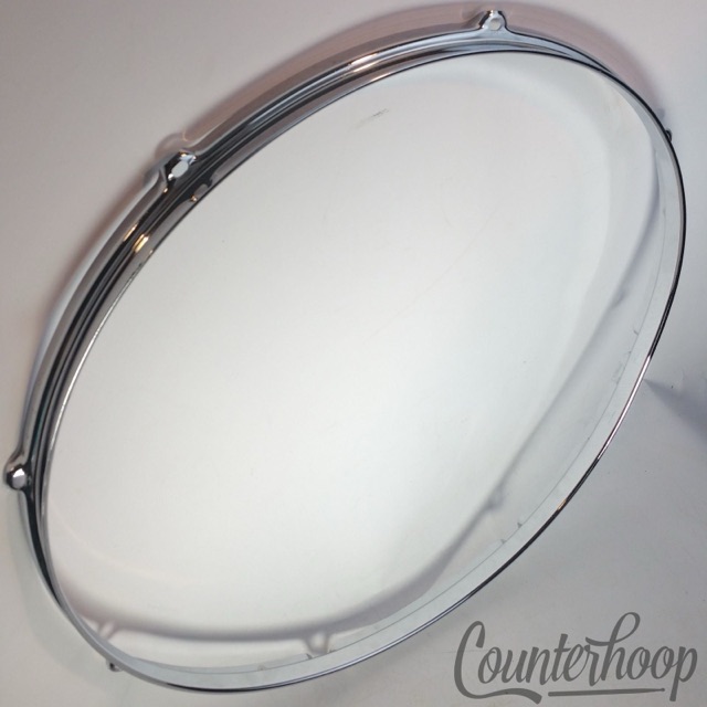 Rogers 18"Floor Tom Drum Batter/Resonant Rim/Hoop 8Lug USA XP8 Chrome Vintage70s — main photograph