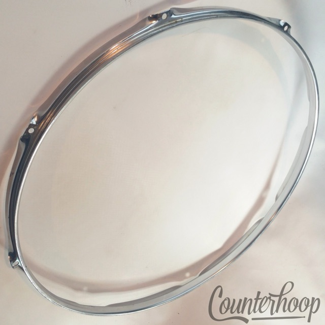 Ludwig 18" Floor Tom Drum Batter/Resonant Rim/Hoop 8-Lug Vintage 70s USA Chrome — main photograph