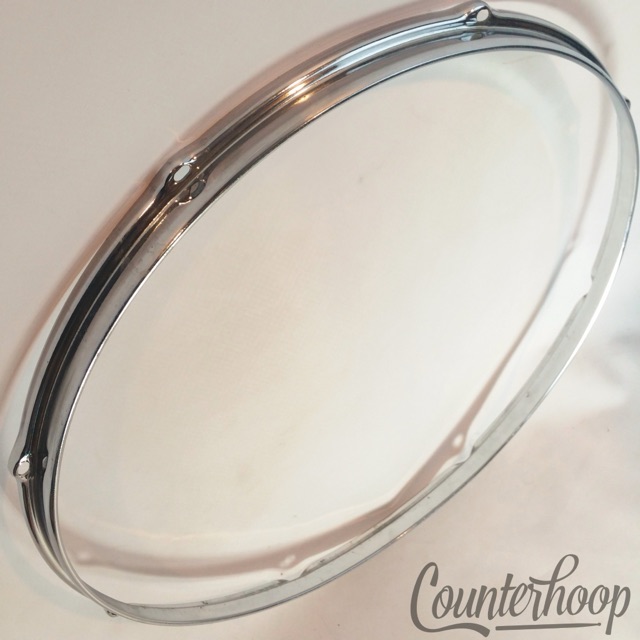 Slingerland 18" Floor Tom Drum Batter/Resonant Rim/Hoop 8-Lug Stick-Saver Chrome — main photograph