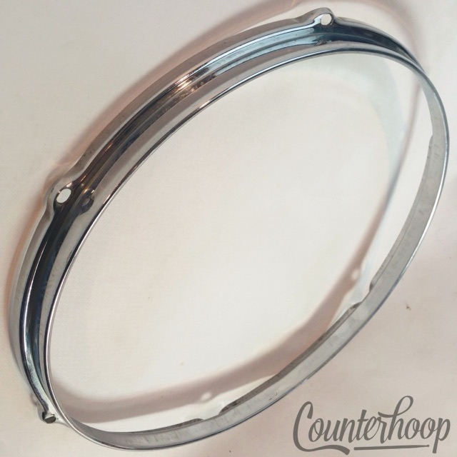 Slingerland 13" Tom Batter/Resonant Rim/Hoop 6-Lug Stick-Saver Chrome 70s USA* — main photograph