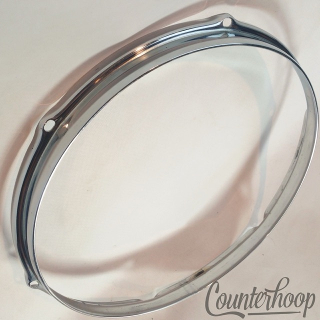 Slingerland 12"Tom Batter/Resonant Rim/Hoop 6-Lug Stick-Saver Chrome Vintage 70s — main photograph