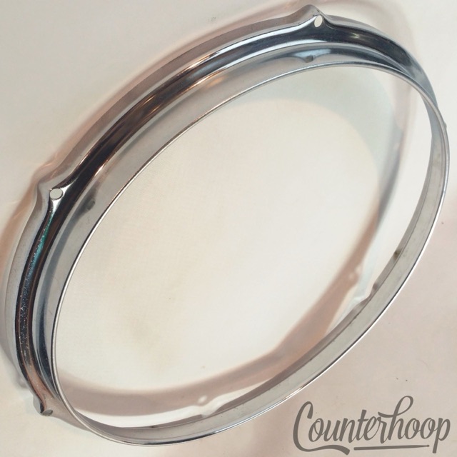 Sonor 13" Tom Batter/Resonant Drum Rim/Hoop 6Lug Stick-Saver Chrome Teardrop 60s — main photograph
