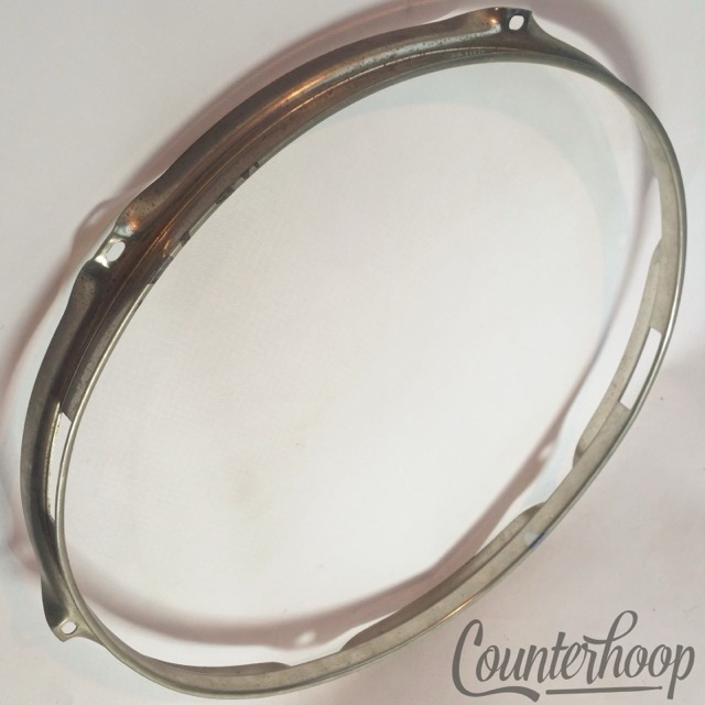 Ludwig 14"Snare Drum Resonant Rim/Hoop 6Lug WFL Nickel Vintage 50s Triple-Flange — main photograph