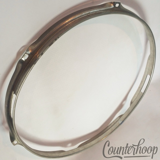 Ludwig 14"Snare Drum Resonant Rim/Hoop 6Lug WFL Nickel Vintage 50s Triple-Flange — main photograph