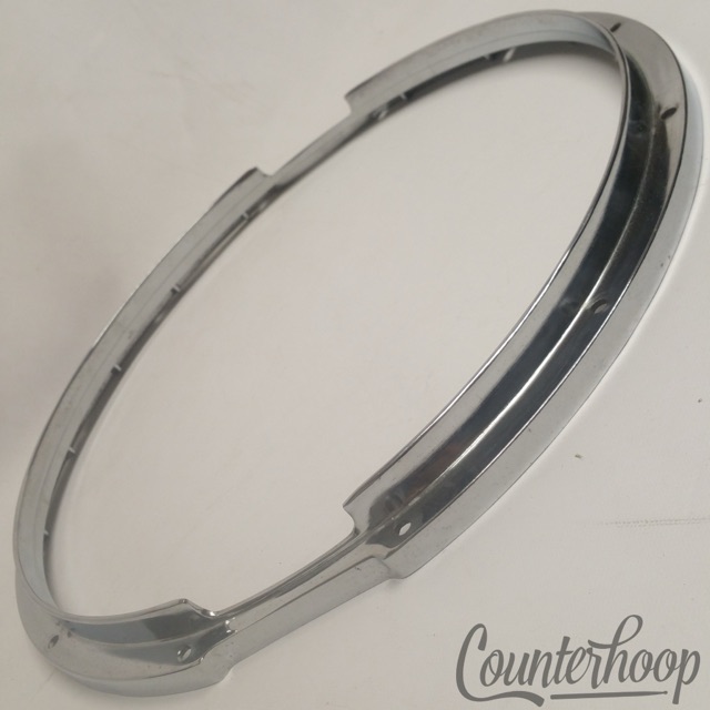 Yamaha 14" Die-Cast 12-Lug Snare Drum Resonant Rim/Hoop Japan Chrome Marching* — main photograph