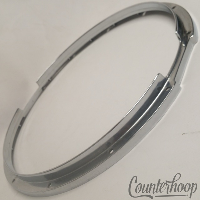 Yamaha 14" Die-Cast 12-Lug Snare Drum Resonant Rim/Hoop Japan Marching Chrome* — main photograph