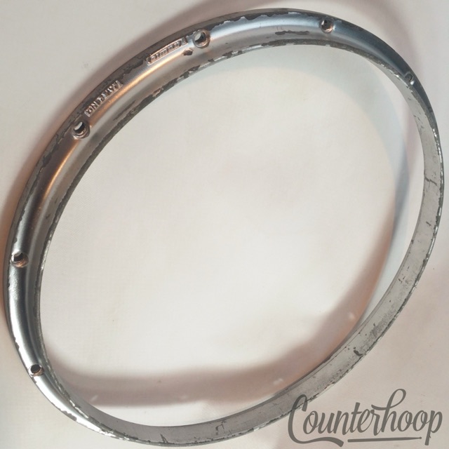Ludwig 14" Die-Cast 12-Lug Snare Drum Batter Rim/Hoop Coliseum Vintage 80s USA* — main photograph