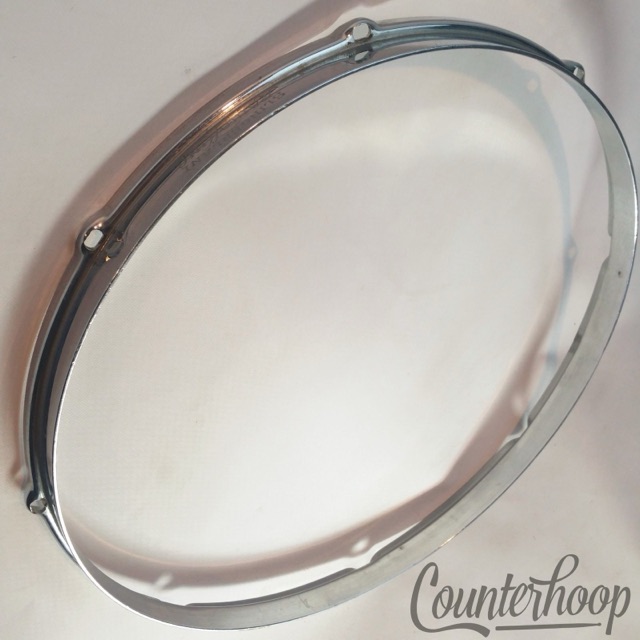 Slingerland 15" Radio King Snare/Tom Drum Rim/Hoop Chrome-Brass Engraved Batter — main photograph
