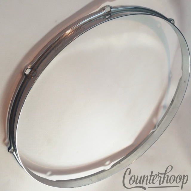 Slingerland 15" Radio King Snare/Tom Drum Rim/Hoop Chrome-Brass Engraved Batter — main photograph