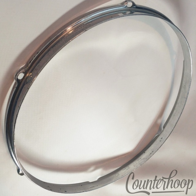 Slingerland 13"Radio King Tom Drum Rim/Hoop Chrome-Brass Engraved Batter/Reso50s — main photograph