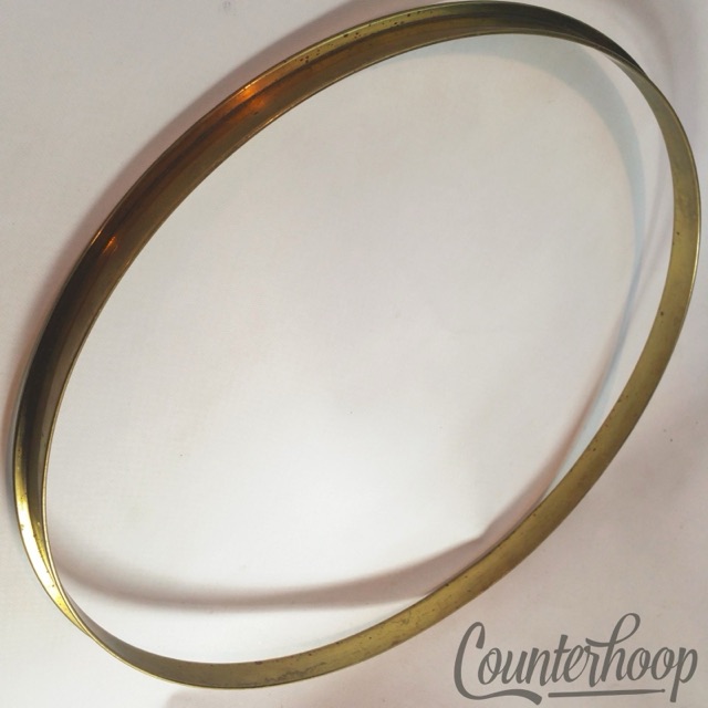 Ludwig 14" Artgold Snare Drum Rim/Hoop Art Gold Batter Black Beauty Vintage 20s — main photograph