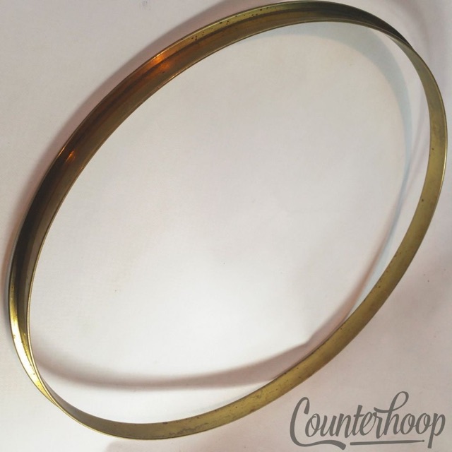 Ludwig 14" Artgold Snare Drum Rim/Hoop Art Gold Batter Black Beauty Vintage 20s — main photograph
