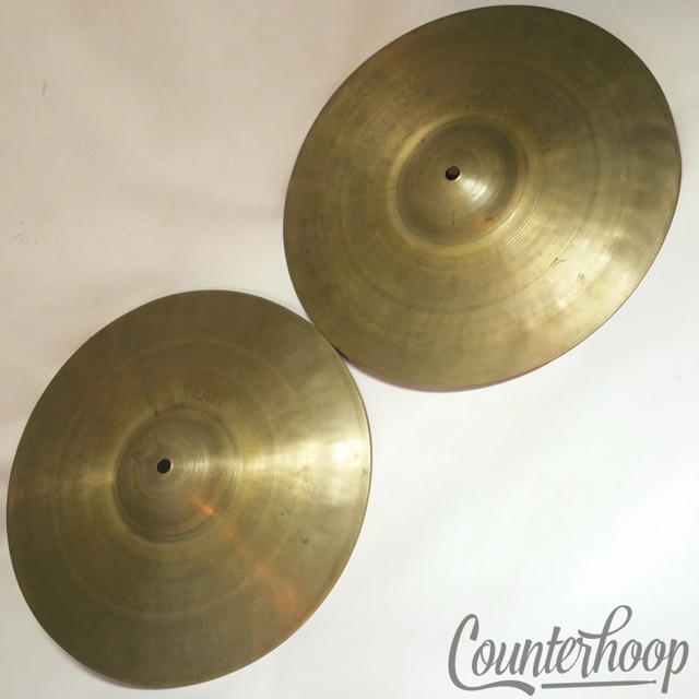 Zildjian 12 1/4" 950/970g Hi-Hats Cymbals Vintage 30s Turkish Avedis A B20 USA* — main photograph