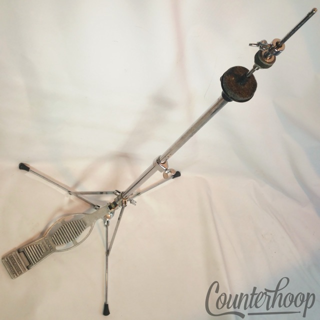 Ludwig"Ringo"Hi-Hat Cymbal Stand 1123 Chrome Vintage 60s USA Flat-Base Spur-Lok — main photograph