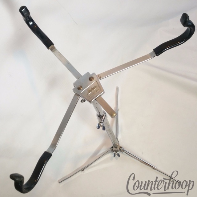 Ludwig Flat-Base Snare Drum Stand Chrome Vintage 60s Flush Chicago USA Chrome* — main photograph